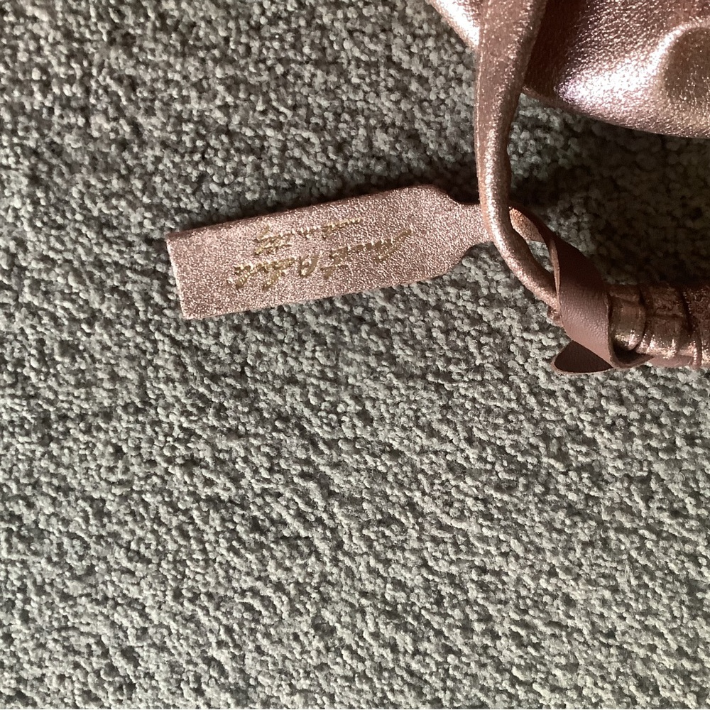Anthropologie Rose Gold Leather Tote - Picture 4 of 7